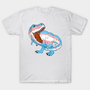 Transosaurus Rex (feathered) - Transgender Pride T-Shirt